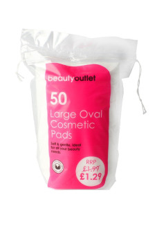 Beauty Outlet 50 Large Oval Cosmetic Pads