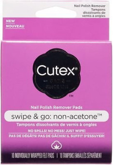Cutex Non-Acetone Nail Polish Remover Pads 10