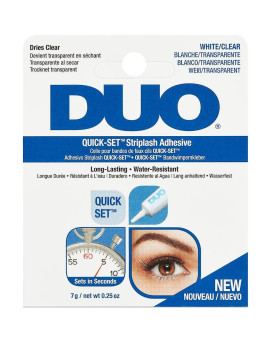 DUO Quick Set Striplash Adhesive White/Clear 7g