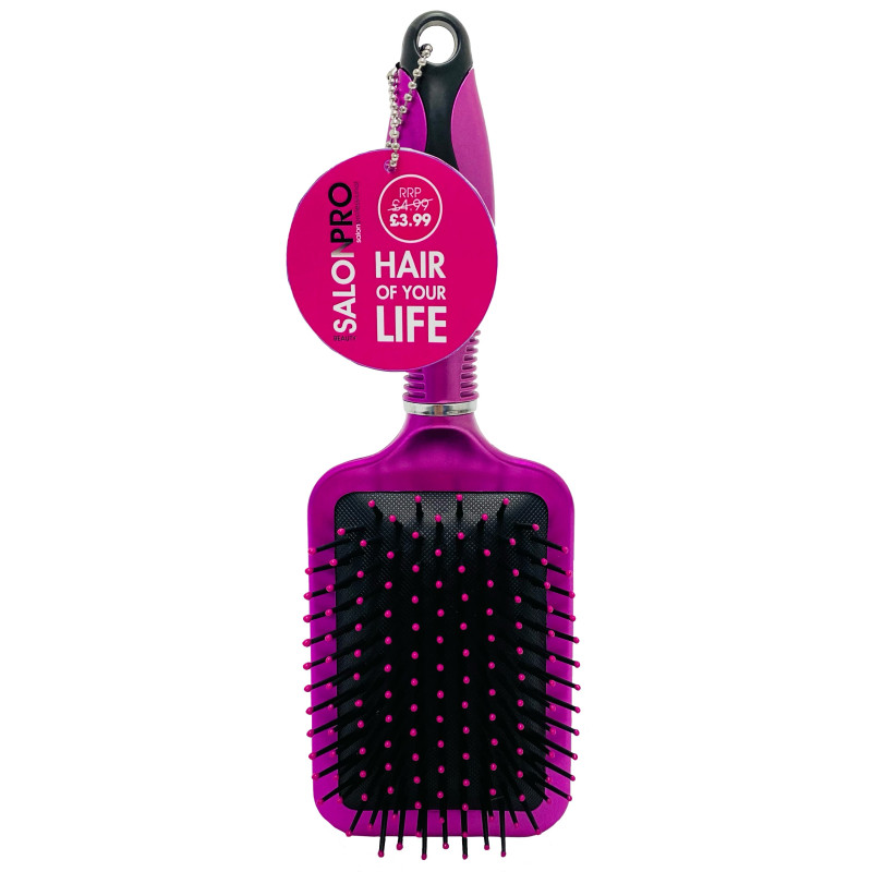 Beauty SalonPro Pink Metallic Paddle Brush BEAU175