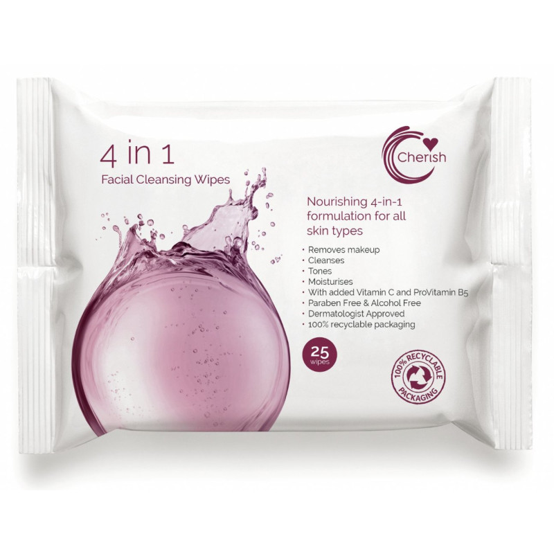 Cherish 4in1 Facial Cleansing Wipes