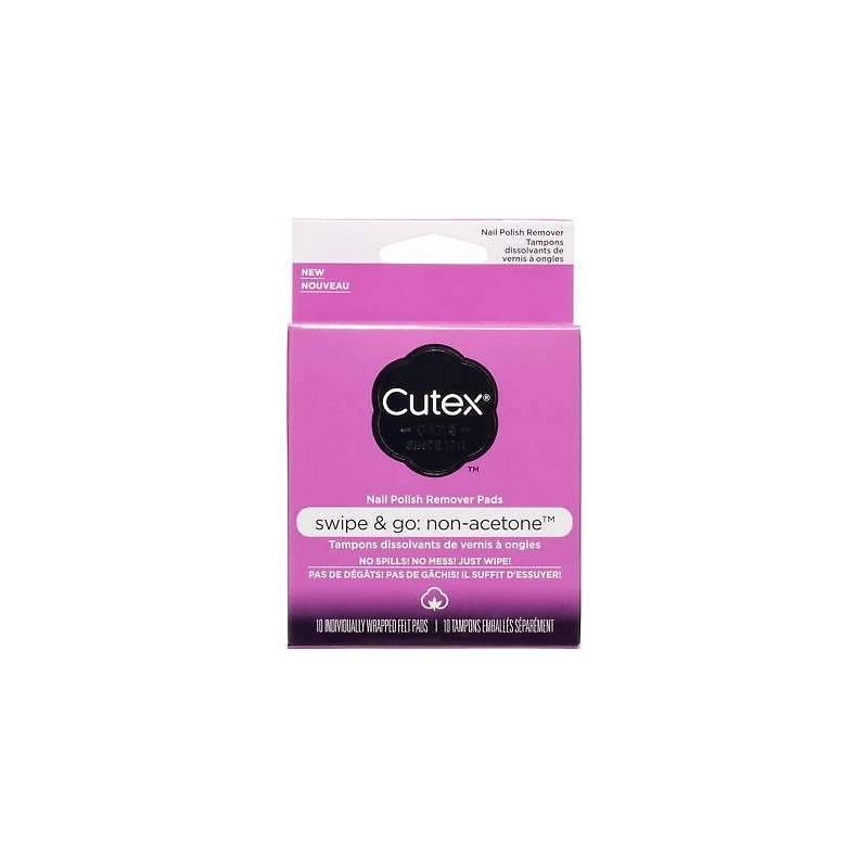 Cutex Non-Acetone Nail Polish Remover Pads 10