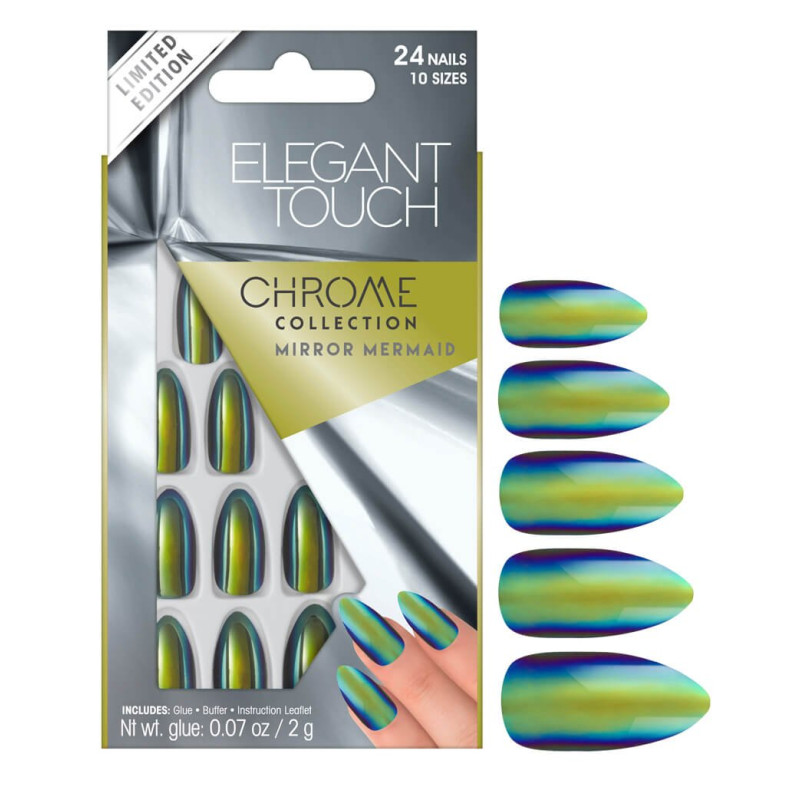 Elegant Touch Chrome Collection Nails Mirror Mermaid