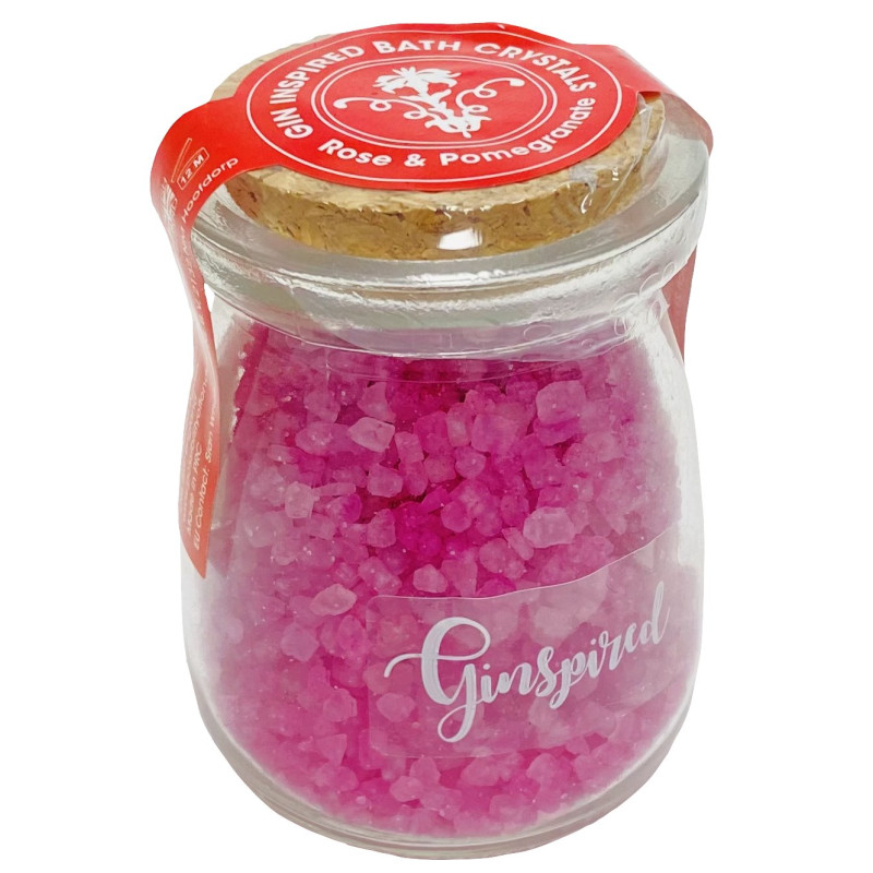 Ginspired Mini Bath Crystals Rose & Pomegranate 110g