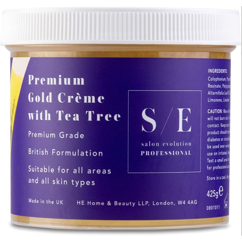 Salon Evolution Premium Gold Creme W Tea Tree Wax 425g